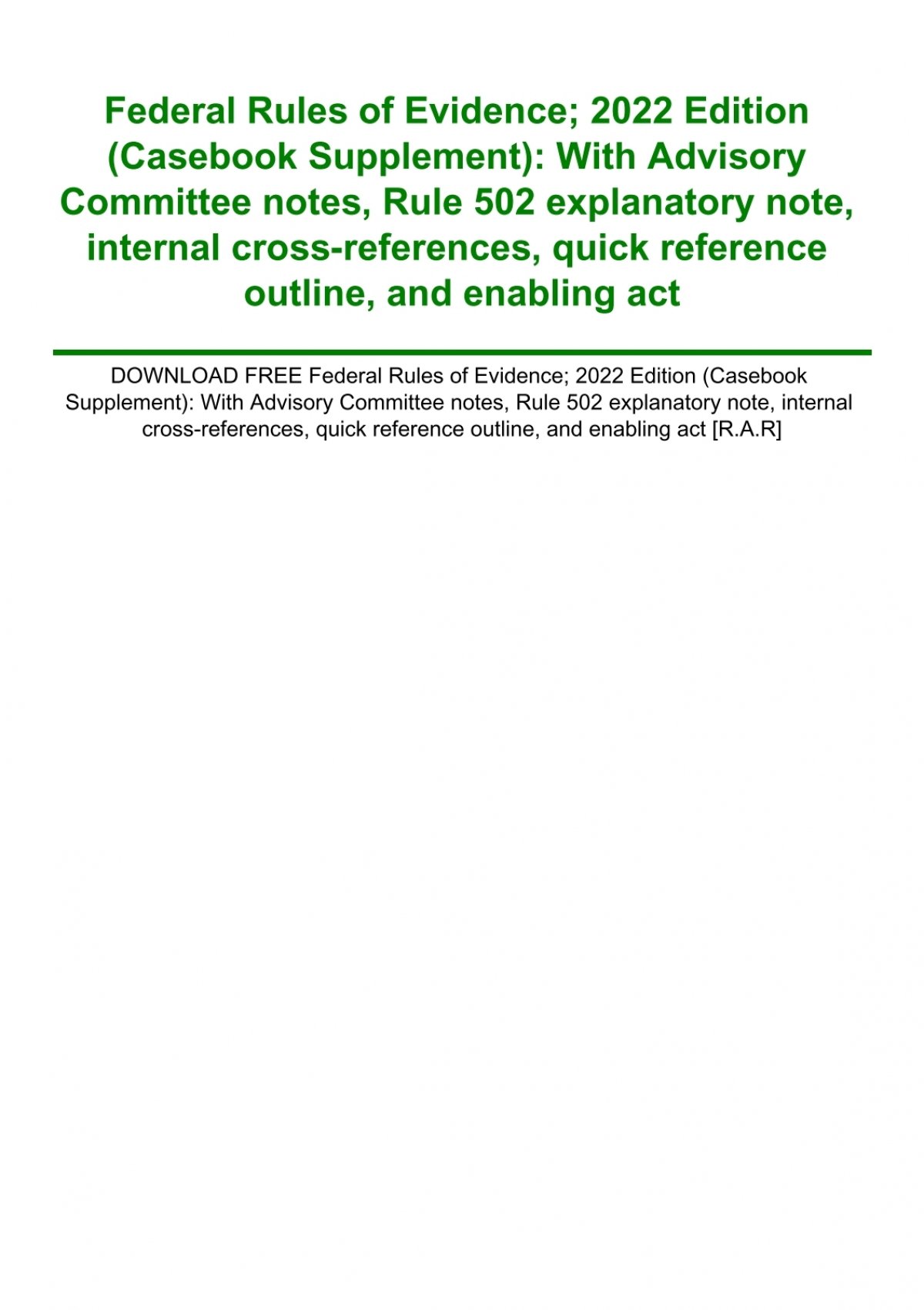 5 Key Federal Rules of Evidence Explained