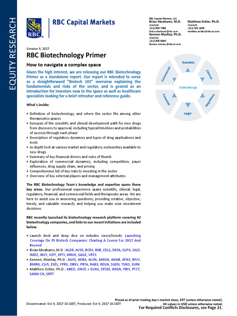 5 Key Insights into the RBC Biotech Industry Primer